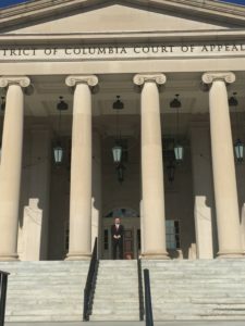 Attorney A.D. Horan Standing outside of the courthouse